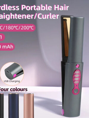جهاز فرد الشعر متعدد الوظائف ، مكواة تجعيد 2 في 1 ، موجة صغيرة ، ماكينة قص السيراميك ، مكواة تجعيد ، المنزل ، السفر ، أداة تصفيف محمولة