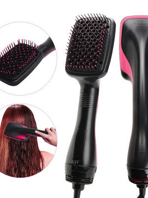 مجفف شعر كهربائي بالهواء الساخن خطوة واحدة ، مجفف شعر احترافي للسفر ، فرشاة شعر مستقيمة ، أداة تصفيف الشعر